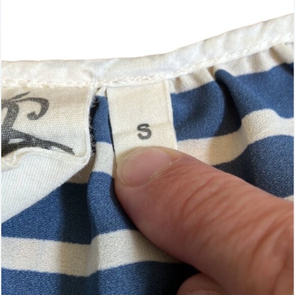 Anthropologie One September high-low tank boho stripes embroidered size S - Picture 5 of 5